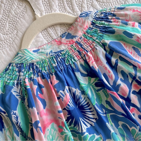 Lilly Pulitzer - Elsa Silk Top - Jet Stream In Multi Jet Stream - Picture 8 of 10